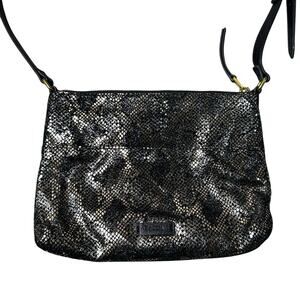 Fossil Fiona Snake Print Metallic Crossbody Bag